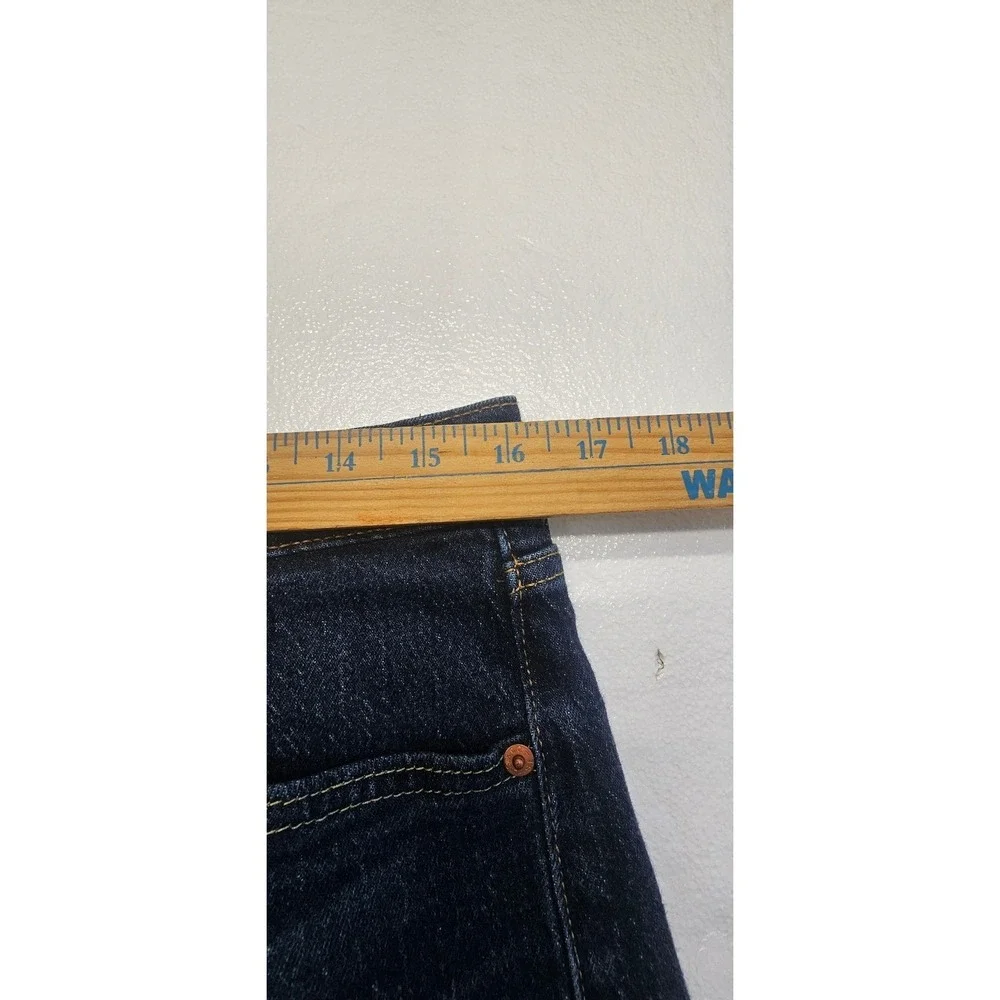 Levis 505 Regular Fit Jeans Mens 33x32 Dark Wash Indigo Straight Leg Denim